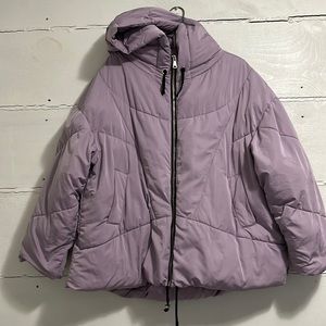 Free People Oversized drop shoulder puffer jacket